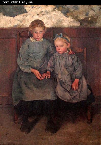 Leon Frederic Two Walloon Country Girls